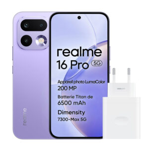 Realme 16 Pro 5G Smartphone Viola, 8GB RAM, 512GB Memoria, 6.78" 144Hz