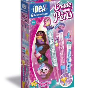 Clementoni 18131 Kit Creativo Crea le Tue Penne Magical Mermaids 6+ Anni