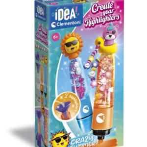 Clementoni Idea Create Your Highlighters Crazy Summer Kit Creativo Evidenziatori Personalizzabili 3 Pezzi 6+ Anni 18130