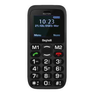 Beghelli SLV10N Telefono Cellulare GSM per Anziani Tasto SOS Dual SIM Display 1.77" Grandi Tasti