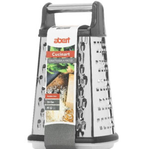 Grattugia 4 Facce Abert V670695001 Acciaio Inox con Contenitore 24 cm