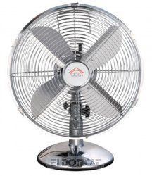 Dcg VE1612 SS Ventilatore da Tavolo in Metallo 30 cm 35W 3 Velocit&agrave; Oscillante Argento
