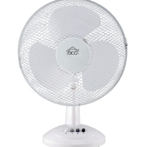 Dcg eltronic VE9040 Ventilatore da Tavolo 40cm 3 Velocità Oscillante Bianco 45W