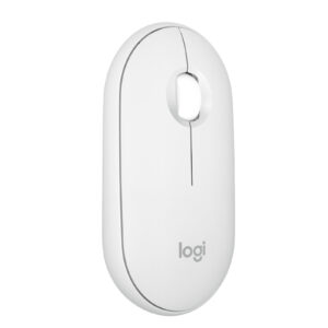 Logitech Pebble 2 M350s Mouse Bluetooth Wireless Silenzioso 4000 DPI Ambidestro Bianco