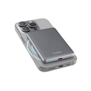 Sbs TEBB5000MAGSLIM Powerbank 5000 mAh Wireless MagSafe USB-C 20W Grigio