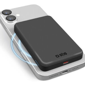 Sbs TEBB5000QI2 Power Bank 5000 mAh Carica Wireless MagSafe 20W USB-C Nero