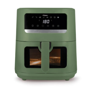 Tognana Iridea Friggitrice ad Aria 8L Doppia Resistenza Display Digitale 8 Programmi Timer 60 Min 80-200°C 2000W Verde Salvia