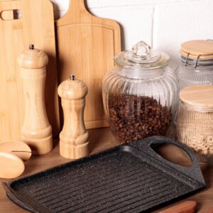 Bistecchiere Rettangolari Antiaderenti per Induzione 36x23 cm Set 6 Pezzi