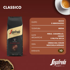 Caffè in Grani Espresso Classico Segafredo Zanetti, 1kg 3 1 28