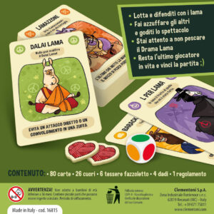 Clementoni Drama Lama Gioco di Carte Party Game 2-6 Giocatori 10-99 Anni Made in Italy 16815 4 2 112