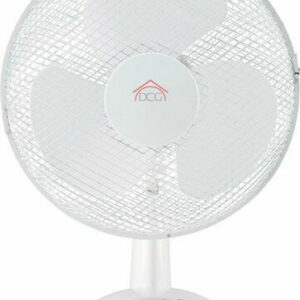 Dcg VE2220S Ventilatore da Tavolo 5 Pale 3 Velocit&agrave; Pannello Solare 30 cm Bianco