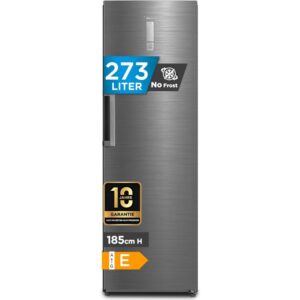 Midea MDRU385MTE46 Congelatore Verticale No Frost 273L Libera Installazione Acciaio Spazzolato Classe E