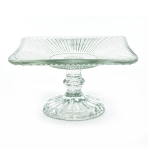 ALZATA QUADRATA IN VETRO TRASP. 15,5X15,5XH.9CM -05109MEY