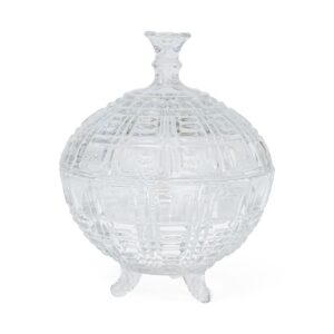 SCATOLA DOLCI SAMANTHA VETRO TRASP. COP. D15XH19CM