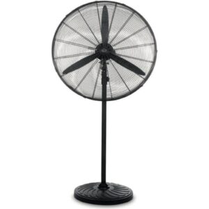 Dcg VE1960 Ventilatore a Piantana in Metallo 66 cm 3 Pale Alluminio 3 Velocità 130W Nero