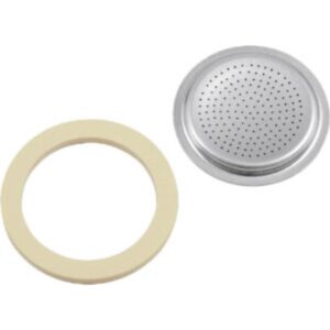 Set Guarnizione e Filtro Bialetti Moka Express Induction 2 Tazze 3 Guarnizioni 1 Filtro