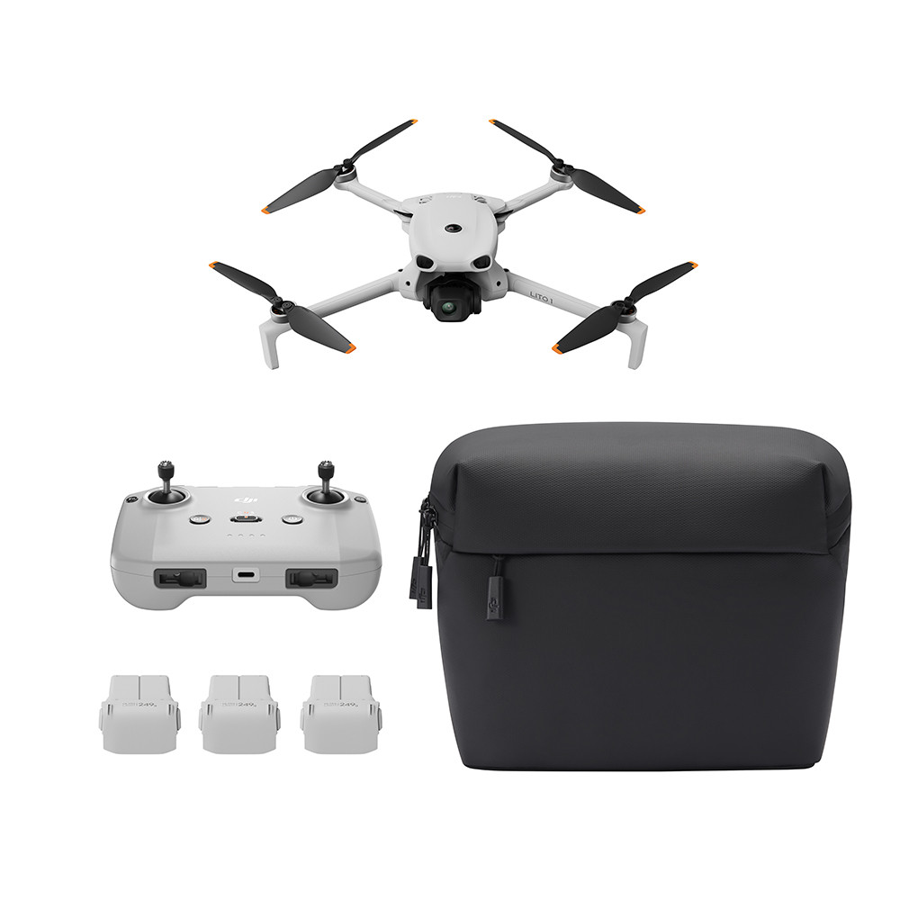 Dji Lito 1 Fly More Combo Drone con Fotocamera 48MP 4K 60fps Gimbal 3 Assi 36min RC-N3 1 0 110