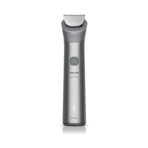 Philips Rifinitore Multigroom MG5921/15 Serie 5000 10-in-1 Lame Autoaffilanti Impermeabile BeardSense Grigio Chiaro