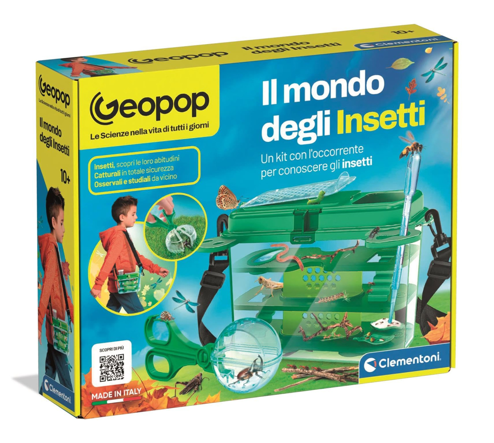 Clementoni x Geopop Il Mondo degli Insetti 19428 Gioco Scientifico Kit Fauna Box Acchiappa-Insetti 10+ Anni Made in Italy 1 0 14