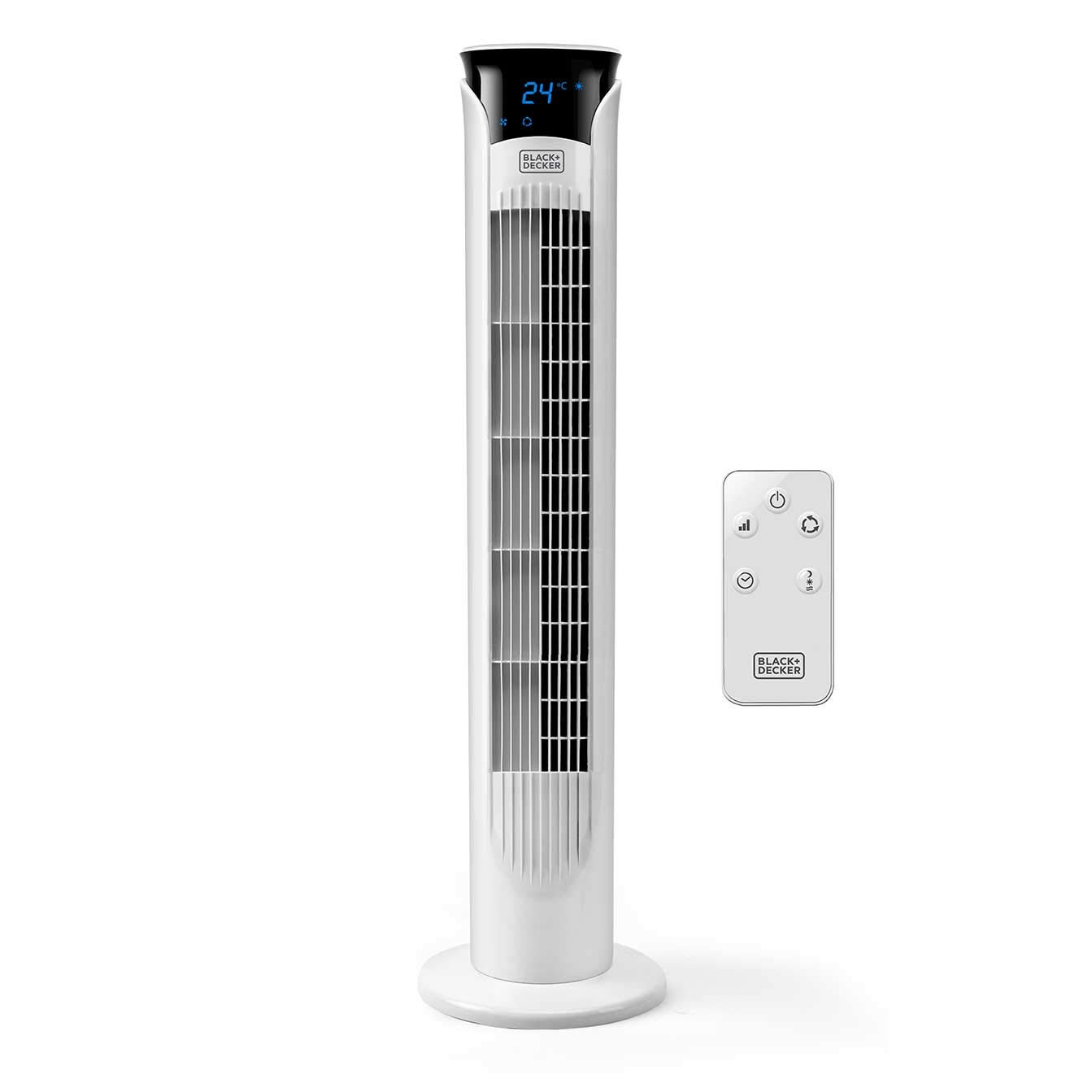 Black+decker BXEFT48E Ventilatore a Torre Digitale Oscillante 81 cm 45W 3 Velocità Timer 12h Telecomando 1 0 18