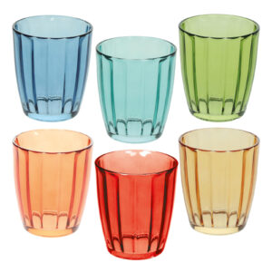 Bicchieri Tognana Siviglia Set 6 Vetro Multicolore 310 cc
