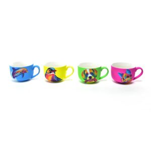 TAZZA JUMBO FLOCCATA POP 300ML D10.3X7,50CM ASS.