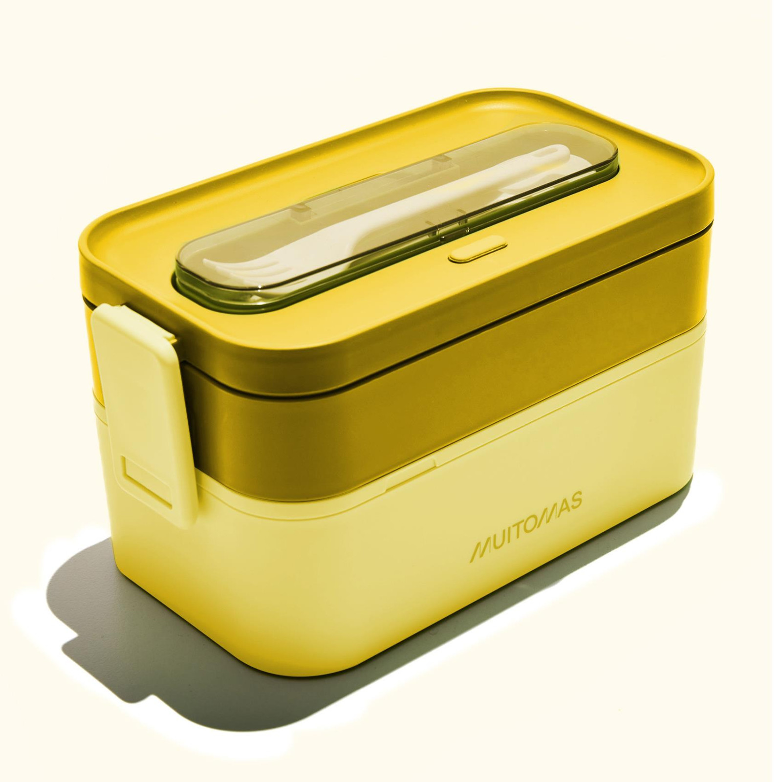 Lunch Box Muitomas LUNCHBOXLYL 1.7L Giallo con Forchetta e Cucchiaio 1 0 30