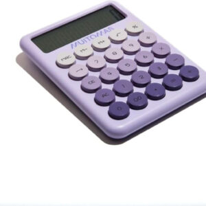 Muitomas Calcolatrice Tascabile CALCULATORVL 12 Cifre Display LCD Batteria AAA Viola