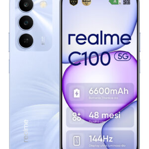 Realme C100 5G Smartphone 6.8" LCD 144Hz 4GB RAM 256GB MediaTek Dimensity 6300 50MP 6600mAh IP64 Viola 2 1 58