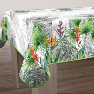 Tovaglia Antimacchia Rettangolare Flore 150x300 cm