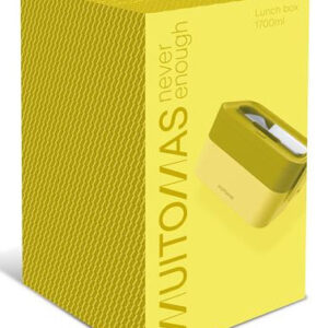 Lunch Box Muitomas LUNCHBOXLYL 1.7L Giallo con Forchetta e Cucchiaio 4 2 17