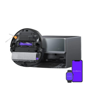 Narwal Flow 2 Robot Aspirapolvere e Lavapavimenti con Stazione Multifunzione WiFi 31.000 Pa Acqua Calda 60°C LiDAR Mappatura 3D Nero