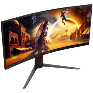 Aoc Monitor Gaming CU34G4 34" Curvo WQHD 3440x1440 180Hz Fast VA 1ms HDR10 FreeSync Premium Nero 9 7 4