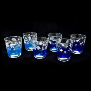 SET 6 BICCHIERI VETRO "FISH" 315ML MARE SCATOLA R.