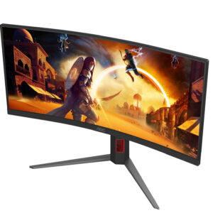 Aoc Monitor Gaming CU34G4 34" Curvo WQHD 3440x1440 180Hz Fast VA 1ms HDR10 FreeSync Premium Nero 11 9 1