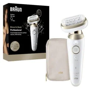 Braun Silk-épil 9 Flex 9-011 3D Epilatore Wet & Dry Testa Flessibile 360° 40 Pinzette SensoSmart Oro