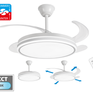 PVH500PR VENT.SOFFITTO 80W PALE RETRAT.LUCE LED+TEL.AERALIS