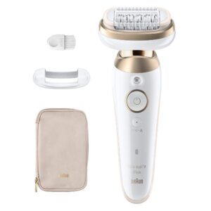 Braun Silk-&eacute;pil 9 Flex 9-011 3D Epilatore Wet & Dry Testa Flessibile 360&deg; 40 Pinzette SensoSmart Oro