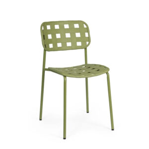 Sedia da Esterno Yes Everyday Clover Turtle Impilabile Acciaio Polipropilene Verde 52x40x80 cm