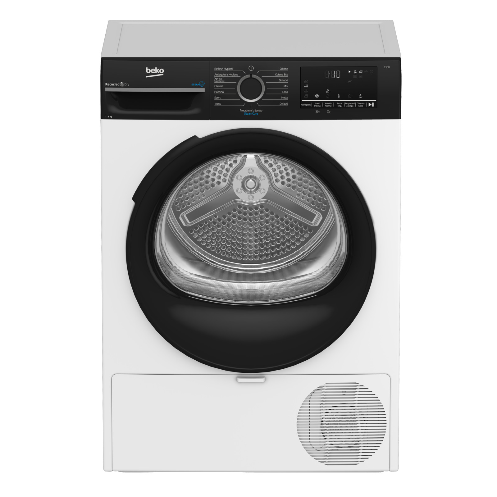 Beko BMEPT481SBI_IT Asciugatrice a Pompa di Calore 8kg Classe C Display Digitale SteamCure™ Bianco 1 0 165