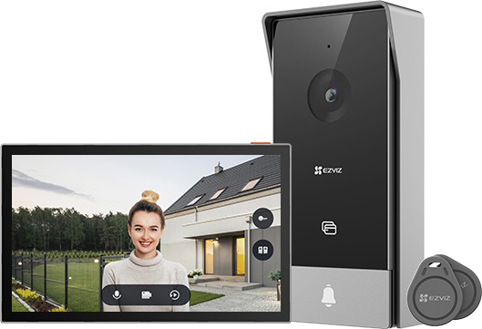 Ezviz HP5 Videocitofono Smart 7" Touch Full HD 1080p Wi-Fi Dual Band 2 Fili RFID Visione Notturna Nero/Argento 1 0 170