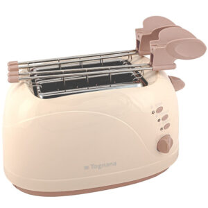 Tognana D2DTN03IRCH Tostapane con Pinze Iridea 750W 2 Fette 6 Livelli Doratura Champagne