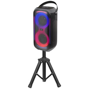 Trevi XFM 225 W Cassa Bluetooth da Festa 50W Treppiede Microfono Wireless TWS USB AUX-IN LED Multicolor Batteria USB-C