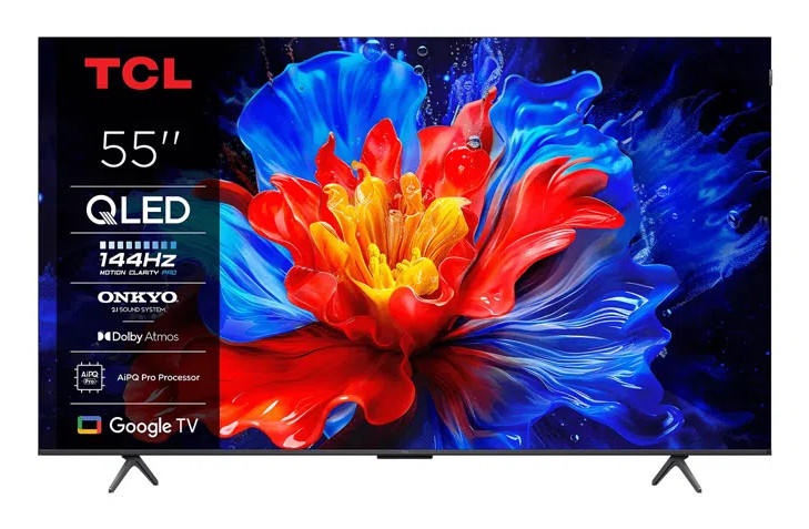 Tcl 55P8K Smart TV QLED 4K 55" 144Hz Google TV Dolby Vision Atmos Audio Onkyo 2.1 1 0 256