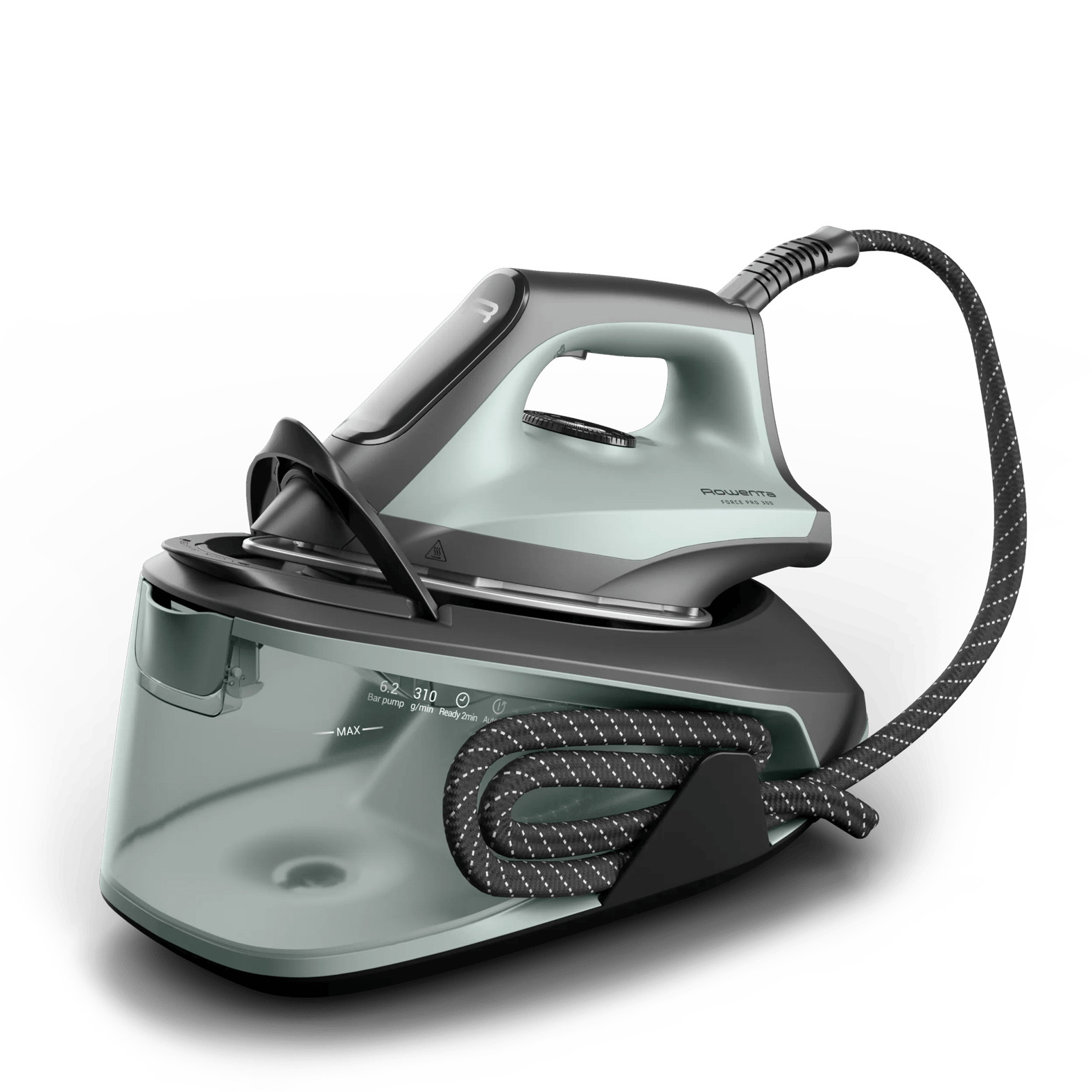 Rowenta Force Pro 300 VR5430 Centro Stirante con Generatore di Vapore 2400W 110 g/min 310 g/min 6,2 bar Piastra Durilium Airglide Verde 1 0 26