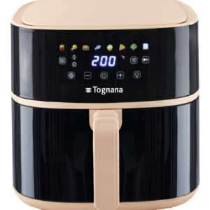 Tognana D2DFA05IRCH Friggitrice ad Aria Calda 8L 2000W 8 Programmi Touch Champagne