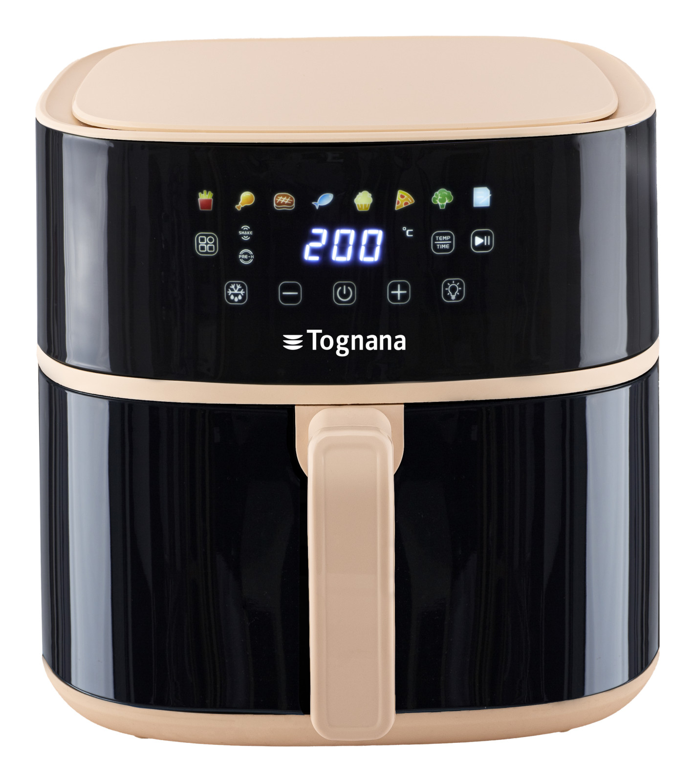 Tognana D2DFA05IRCH Friggitrice ad Aria Calda 8L 2000W 8 Programmi Touch Champagne 1 0 260