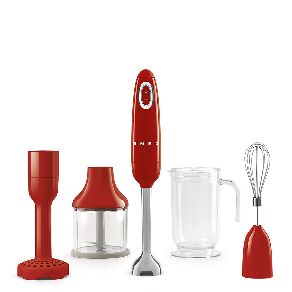 Smeg HBF02RDEU Frullatore a Immersione 700W 4 Velocità Turbo Flowblend Rosso 50's Style con Accessori 1 0 262