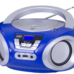 Trevi CMP 544 BT Boombox Portatile con Lettore CD, Bluetooth, Radio FM, USB, AUX-IN, 4W, Display LCD, Blu
