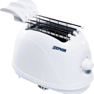 Zephir ZHC475 Tostapane Elettrico con Pinze 750W Bianco 2 Fette Timer Pareti Fredde
